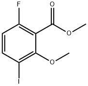 2-甲氧基-3-碘-6-氟苯甲酸甲酯 结构式