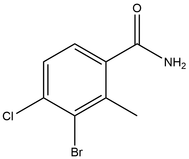 3-Bromo-4-chloro-2-methylbenzamide Structure