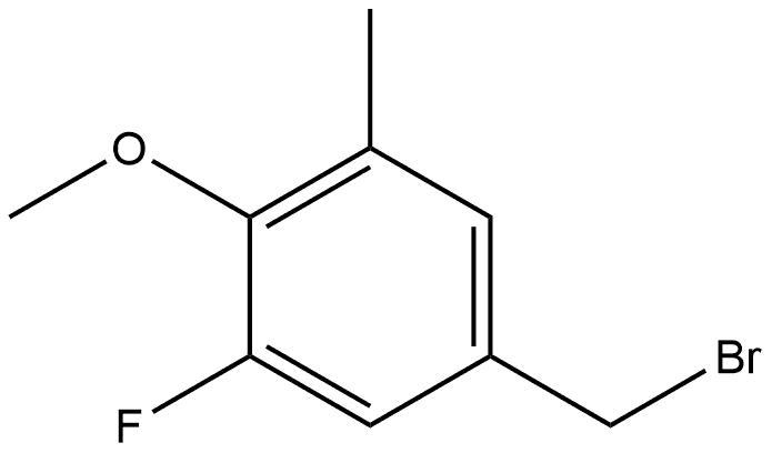 5-(Bromomethyl)-1-fluoro-2-methoxy-3-methylbenzene Structure