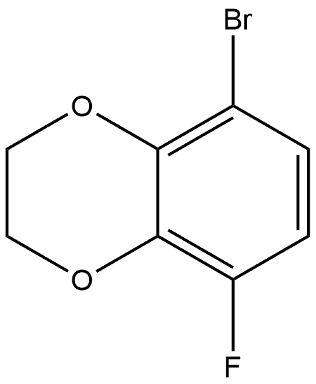5-bromo-8-fluoro-2,3-dihydrobenzo[b][1,4]dioxine Struktur