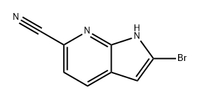 1H-Pyrrolo[2,3-b]pyridine-6-carbonitrile, 2-bromo- 化学構造式