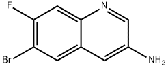 3-Quinolinamine, 6-bromo-7-fluoro- 化学構造式