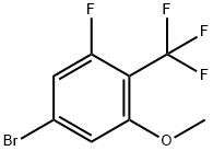 Benzene, 5-bromo-1-fluoro-3-methoxy-2-(trifluoromethyl)- Structure