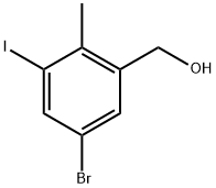 Benzenemethanol, 5-bromo-3-iodo-2-methyl- Struktur