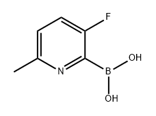 (3-氟-6-甲基吡啶-2-基)硼酸,2093106-67-1,结构式