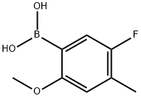 Boronic acid, B-(5-fluoro-2-methoxy-4-methylphenyl)- 化学構造式