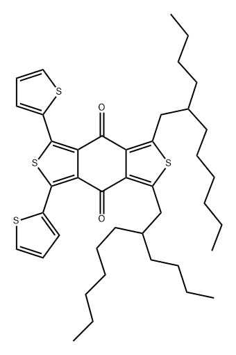 4H,8H-Benzo[1,2-c:4,5-c']dithiophene-4,8-dione, 1,3-bis(2-butyloctyl)-5,7-di-2-thienyl- Structure