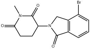 2,6-Piperidinedione, 3-(4-bromo-1,3-dihydro-1-oxo-2H-isoindol-2-yl)-1-methyl- Structure