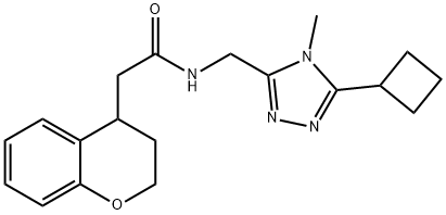 PYRAN-4-ACETAMIDE,N-[(5-CYCLOBUTYL-4-METHYL-4H-1,2,4-TRIS唑-3-YL)METHYL]-3,4-DIHYDRO-, 2093731-50-9, 结构式