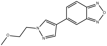 2,1,3-Benzoxadiazole, 5-[1-(2-methoxyethyl)-1H-pyrazol-4-yl]- Structure