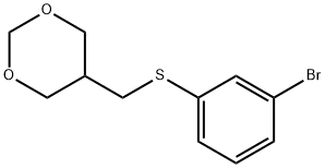 5-{[(3-bromophenyl)sulfanyl]methyl}-1,3-dioxane Structure