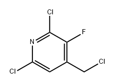 Pyridine, 2,6-dichloro-4-(chloromethyl)-3-fluoro- 化学構造式