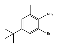 Benzenamine, 2-bromo-4-(1,1-dimethylethyl)-6-methyl- Structure