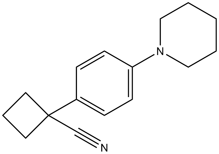 1-[4-(1-Piperidinyl)phenyl]cyclobutanecarbonitrile Structure