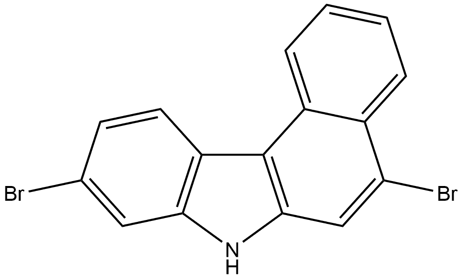 5,9-二溴-7H-苯并[C]咔唑 结构式