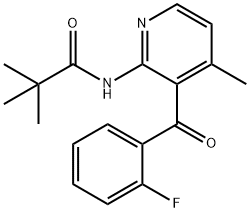 N-[3-(2-fluorobenzoyl)-4-methylpyridin-2-yl]-2,2-dimethylpropanamide Struktur