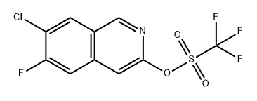 Methanesulfonic acid, 1,1,1-trifluoro-, 7-chloro-6-fluoro-3-isoquinolinyl ester Structure