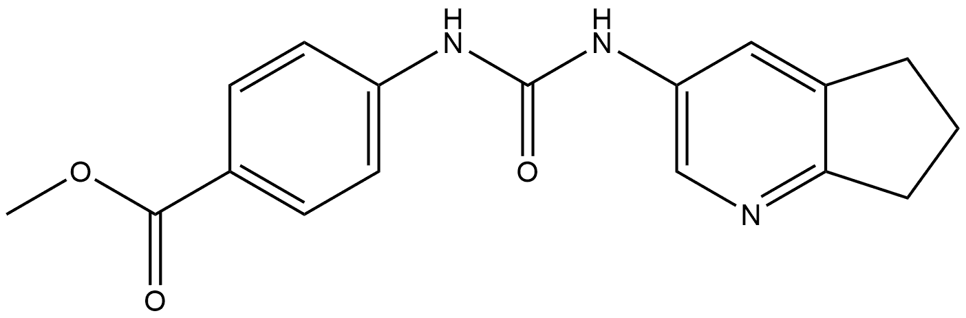 Benzoic acid, 4-[[[(6,7-dihydro-5H-cyclopenta[b]pyridin-3-yl)amino]carbonyl]amino]-, methyl ester Structure