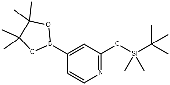 Pyridine, 2-[[(1,1-dimethylethyl)dimethylsilyl]oxy]-4-(4,4,5,5-tetramethyl-1,3,2-dioxaborolan-2-yl)- Struktur