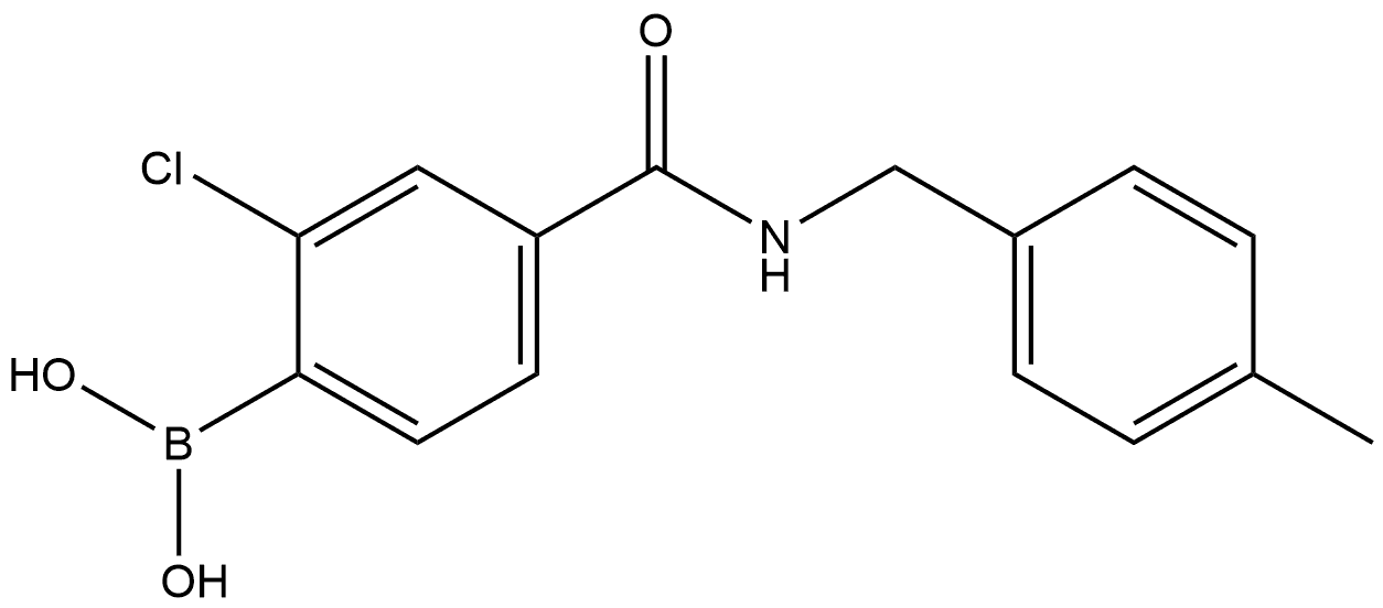 B-[2-Chloro-4-[[[(4-methylphenyl)methyl]amino]carbonyl]phenyl]boronic acid Structure