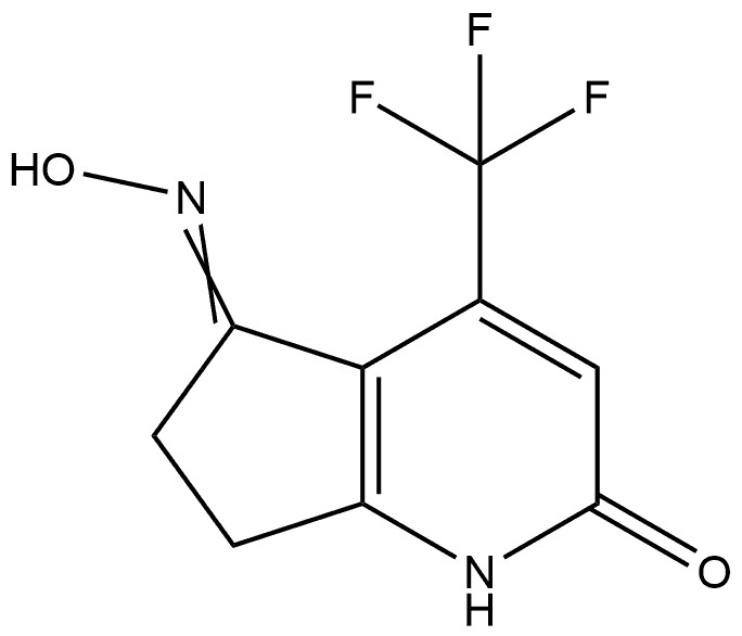 6,7-Dihydro-4-(trifluoromethyl)-1H-cyclopenta[b]pyridine-2,5-dione 5-oxime Struktur