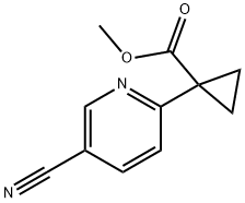 Cyclopropanecarboxylic acid, 1-(5-cyano-2-pyridinyl)-, methyl ester Structure