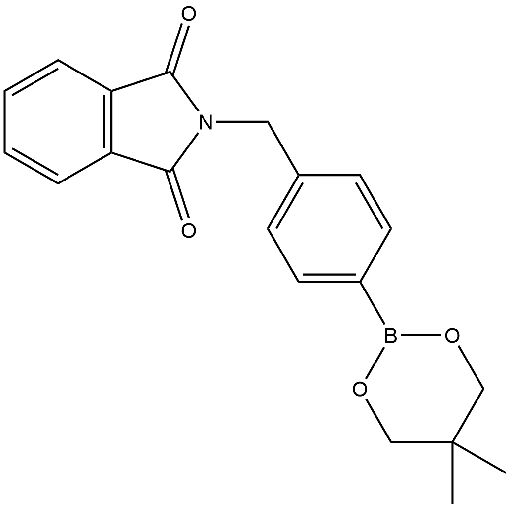 2-[[4-(5,5-Dimethyl-1,3,2-dioxaborinan-2-yl)phenyl]methyl]-1H-isoindole-1,3(2... Struktur