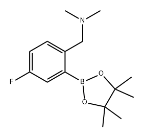 Benzenemethanamine, 4-fluoro-N,N-dimethyl-2-(4,4,5,5-tetramethyl-1,3,2-dioxaborolan-2-yl)- 化学構造式