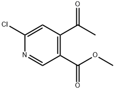 3-Pyridinecarboxylic acid, 4-acetyl-6-chloro-, methyl ester Struktur