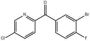 (3-bromo-4-fluorophenyl)(5-chloropyridin-2-yl)methanone Struktur