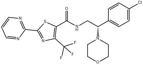 2097117-06-9 5-THIAZOLECARBOXAMIDE, N-[(2S)-2-(4-CHLOROPHENYL)-2-(4-MORPHOLINYL)ETHYL]-2-(2-PYRIMIDINYL)-4-(TRIF