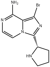 Imidazo[1,5-a]pyrazin-8-amine, 1-bromo-3-(2S)-2-pyrrolidinyl- 结构式