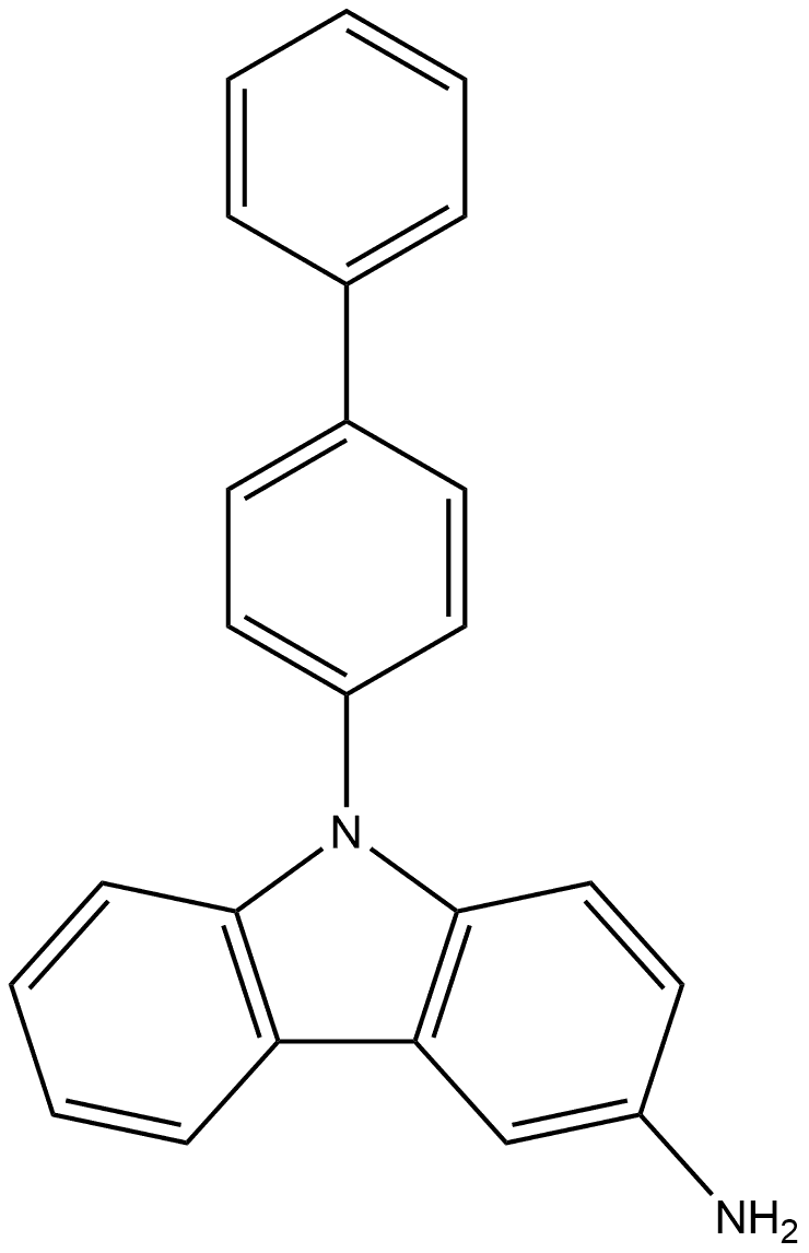 9H-Carbazol-3-amine, 9-[1,1'-biphenyl]-4-yl- 化学構造式