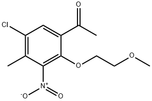 Ethanone, 1-[5-chloro-2-(2-methoxyethoxy)-4-methyl-3-nitrophenyl]- Structure