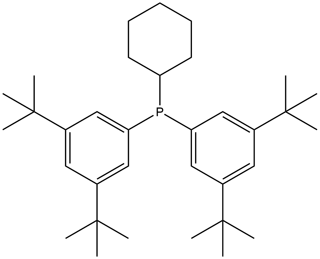 双(3,5-二叔丁基苯基)环己基膦, 2097604-67-4, 结构式