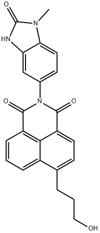 1H-Benz[de]isoquinoline-1,3(2H)-dione, 2-(2,3-dihydro-1-methyl-2-oxo-1H-benzimidazol-5-yl)-6-(3-hydroxypropyl)-|BAY-299N
