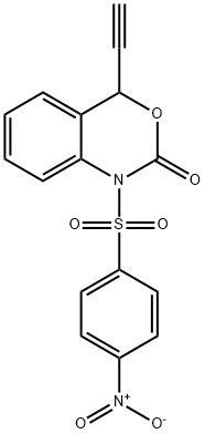 4-Ethynyl-1,4-dihydro-1-[(4-nitrophenyl)sulfonyl]-2H-3,1-benzoxazin-2-one Structure