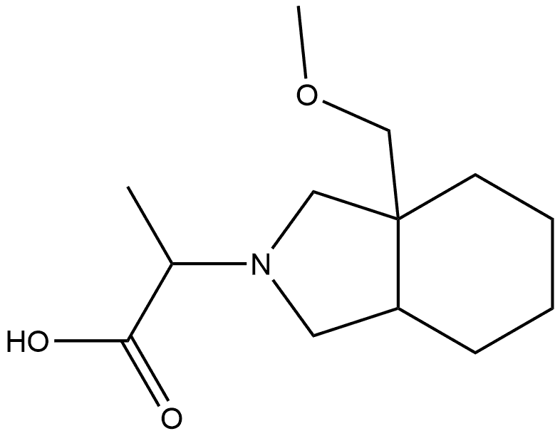 2-(3a-(Methoxymethyl)octahydro-2H-isoindol-2-yl)propanoic Acid 结构式
