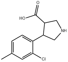 4-(2-Chloro-4-methylphenyl)pyrrolidine-3-carboxylic Acid Struktur
