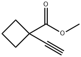 Cyclobutanecarboxylic acid, 1-ethynyl-, methyl ester Struktur