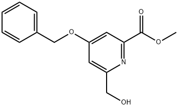 2-Pyridinecarboxylic acid, 6-(hydroxymethyl)-4-(phenylmethoxy)-, methyl ester Structure