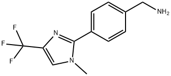 Benzenemethanamine, 4-[1-methyl-4-(trifluoromethyl)-1H-imidazol-2-yl]- Struktur