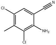 2-amino-3,5-dichloro-4-methylbenzonitrile Structure