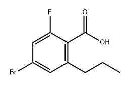 Benzoic acid, 4-bromo-2-fluoro-6-propyl- 化学構造式