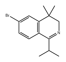 Isoquinoline, 6-bromo-3,4-dihydro-4,4-dimethyl-1-(1-methylethyl)-,2098519-29-8,结构式