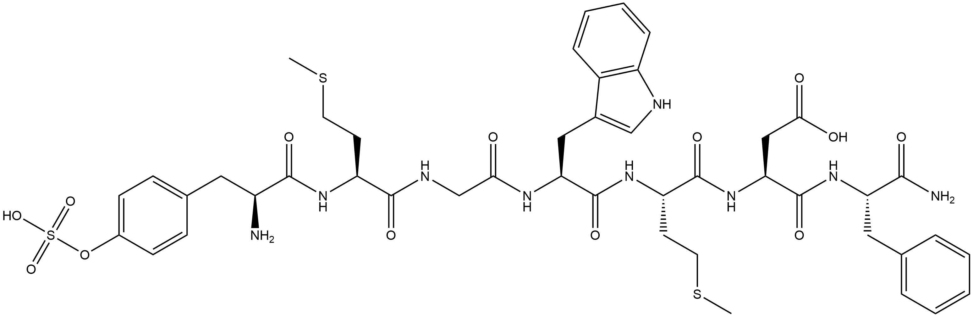 cholecystokinin (27-33),20988-64-1,结构式