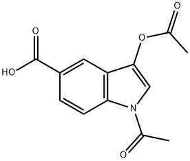 1H-Indole-5-carboxylic acid, 1-acetyl-3-(acetyloxy)- Struktur