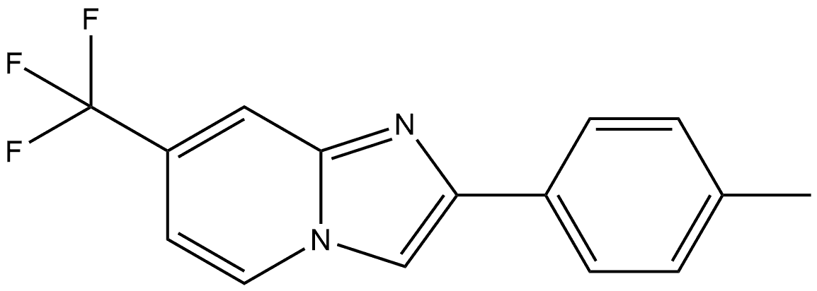 2-(对甲苯基)-7-(三氟甲基)咪唑并[1,2-A]吡啶, 2098941-18-3, 结构式