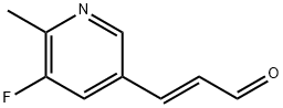 2-Propenal, 3-(5-fluoro-6-methyl-3-pyridinyl)-, (2E)- Structure