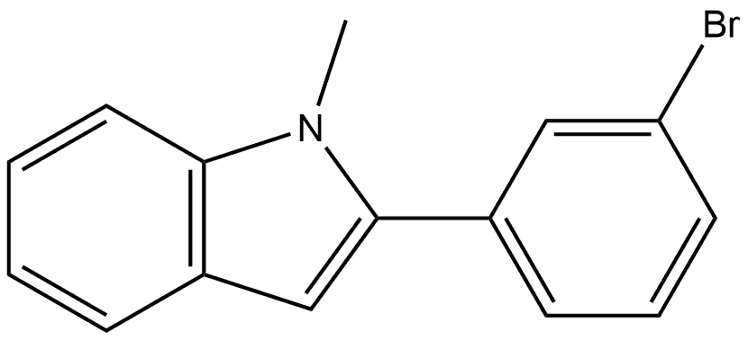 2-(3-溴苯基)-1-甲基吲哚,2099146-40-2,结构式